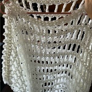 Plus Size Beautiful White Coverup Hand Crochet NWT